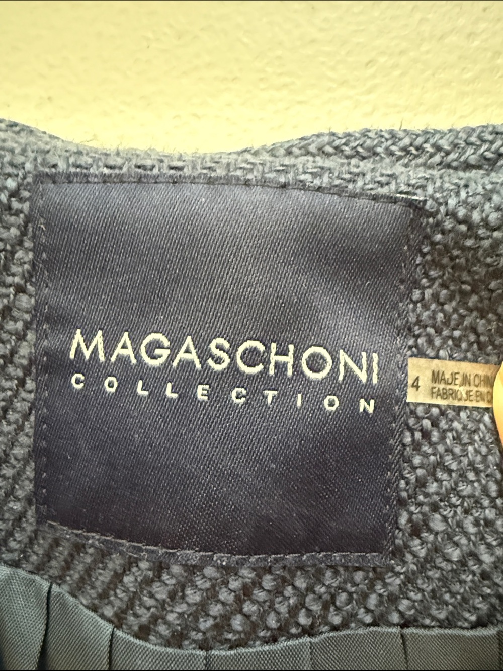 Magaschoni Navy Ruffle-Front Blazer - Picture 12 of 14